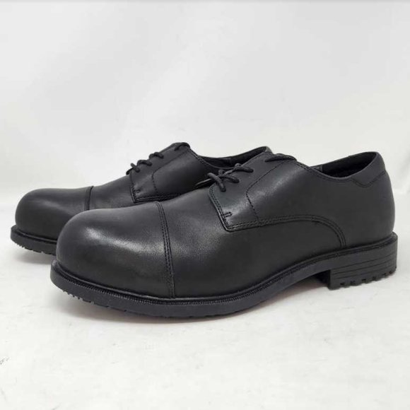 NWOB men\'s 9.5 Shoes for Crews Senator steel toe black oxford work dress shoes
